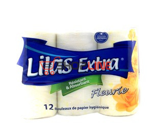 Papier hygiénique 12 Rouleaux Lilas Extra