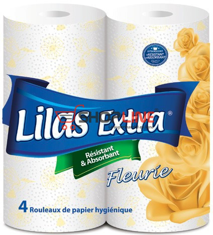 Papier hygiénique 4 rouleaux Lilas Extra